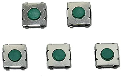Mllepjdh Commutateur 4 broches en silicone étanche 6 x 6 mm 4P Micro interrupteur à bouton poussoir bleu Commutateurs de remplacement des deux côtés