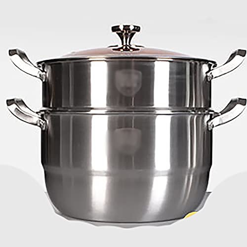 JKJZSALJ Olla De Vapor/Sopera para El Hogar,Bollos Al Vapor Grandes Y Extragruesos Multicapa De Acero Inoxidable 304,para Estufa De Gas