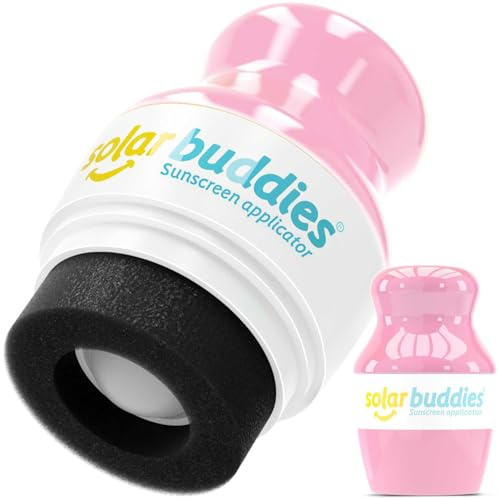 Solar Buddies Solkrämsapplikator – Rosa (Full) – Påfyllningsbar Roll-On med Svamp för Solkräm & Lotion för Barn, Vuxna & Familj – Rymmer 100 ml – Perfekt för Resor