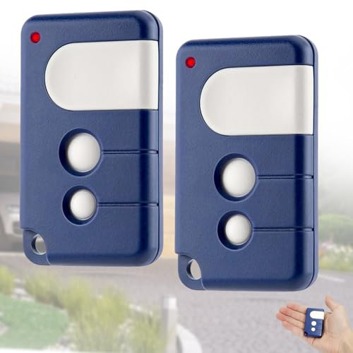 2 Stück Garagenöffner Handsender, Garagentor Ersatz Funkfernbedienung Kompatibel mit Chamberlain LiftMaster 84335EML, 84333E, 94333E, 433,92 MHz Garagentoröffner Duplikator für MotorLift ML500/750/850