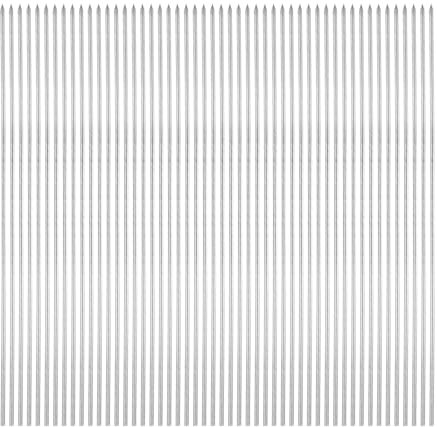 QUARKZMAN 50 piezas de Brochetas de Metal 28cm x 3mm Palitos Redondos de Acero Inoxidable Reutilizables para Barbacoa al Aire Libre Parrilla de Parrilla para Carne, Camarones
