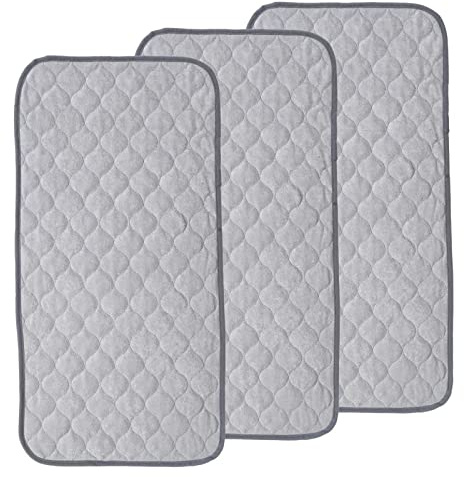 Sonhomay Wickelunterlage, Baumwolle, atmungsaktiv, wasserdicht, waschbar, wiederverwendbar, Baumwolle, Urinalunterlage, Wickeltischabdeckung für Zuhause, Reisen, 20,3 x 35,6 cm, 3 Stück