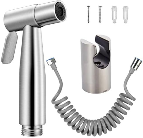 XPEX Ensemble 3 Pièces Douchette Wc Avect Support Et Flexible, Kit Douchette Wc, Pomme De Douche, Douchette Toilette Wc, Douchette Pour Wc,Flexible Douchette Wc Pour L'Hygiène Personnelle