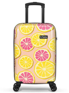 BHPPY Handbagage Koffer 53x35x20cm - Handbagage Trolley 33L - Veilig Cijferslot - Lemon