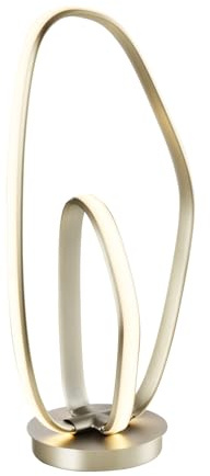 LQWELL® Tischlampe, Modern Minimalistisch Tischleuchte Mattes Sandnickel, LED Nachttischlampe, Metall Schreibtischlampe Esstischlampe für Schlafzimmer Wohnzimmer
