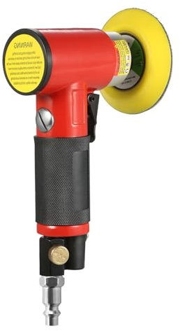 Juroupi Mini Air Sander with 1/2/3 Inch Sand Disks Random Orbital Pneumatic Sander Air Powered Sanders & Polisher with 15 Sandpapers for Car Beauty Woodworking Sanding Polishing