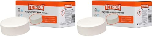 Tetrion Absorbeur d'humidité Recharge 4 Comprimés, Jusqu'à 12 Mois de Contrôle d'Humidité et Qualité de l'Air Améliorée (Lot de 2)
