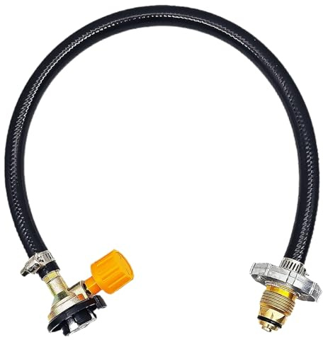 Gaskartuschen Refill Adapter, Konvertierungs Flaschenadapter Mit Gasschlauch, Kassetten Gastank Gasanschlussschlauch Mit Umschaltventil Für Outdoor Camping, 50cm