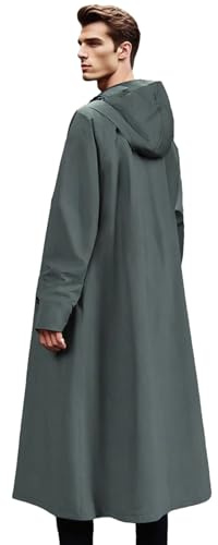 TyCylKu Manteau de pluie long | Veste de pluie imperméable longue protection contre la pluie | Veste coupe-vent réutilisable pliable Trench Coat Équipement d'extérieur pour femmes et hommes