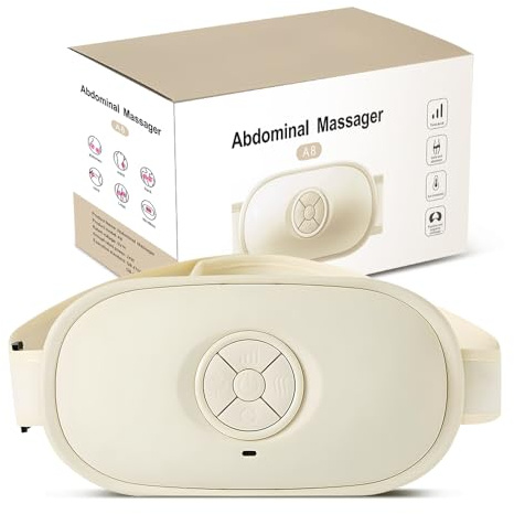 Himouta Appareil de massage abdominal électrique avec fonction chauffante, appareil de massage abdominal portable pour soulager la constipation et les douleurs menstruelles, aide à la digestion pour