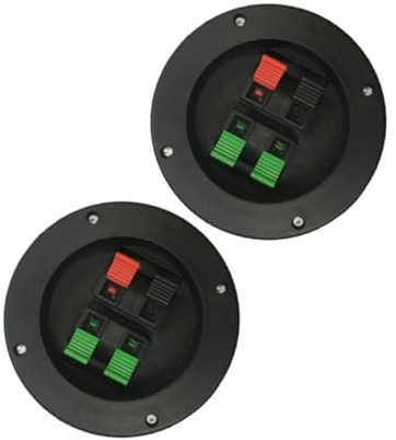 TOYZFRIENDY 2 pezzi Connettore per Casse Acustiche Vie Morsettiera Audio con Terminali Altoparlanti per Subwoofer Facile Installazione e Segnalazione Positiva Negativa