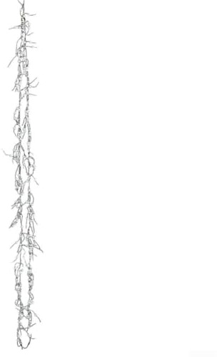 Klassische Ranken-Perlenkette aus klarem Glas, Eiszapfen, geeignet für Weihnachtsbaum und Hochzeitsdekoration, hergestellt aus starkem Kunststoff (weiß)