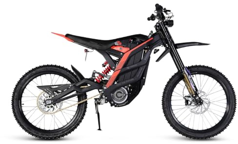 79Bike Falcon pro ElektroDirtbike für Erwachsene, 19 Zoll Elektromotorrad mit 72V 35Ah Lithium Akku, 125 km Reichweite, 10 kW Motor, 410Nm E Bike Herren Damen (Schwarzrot)