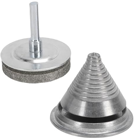 Spacnana Affilatrice per Bilanciatore per Falciatrice, Mola in Metallo Carborundum con Gambo da 5 Mm per Trapano Elettrico, Tagliaerba per Tosaerba Forbici da Giardino