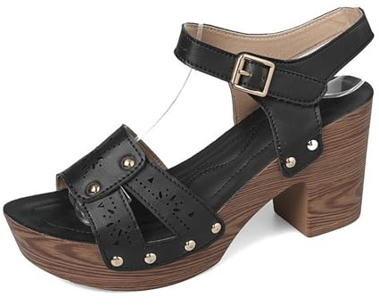 Sandalias de tacón alto con plataforma sexy para mujer, sandalias de tacón grueso a la moda con puntera abierta, zapatos formales para mujer, correa ajustable al tobillo, botines con cordones