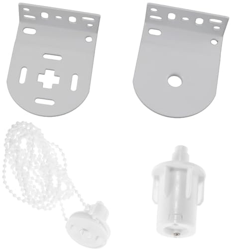 4 PCS Roller Blind Spares, 32mm Roller Blind Fittings, Roller Blind Brackets Curtain Accessories With 300cm Beaded Chain Spare Kit for Curtain Repair, Brackets - Durable Repair Parts Mechanism