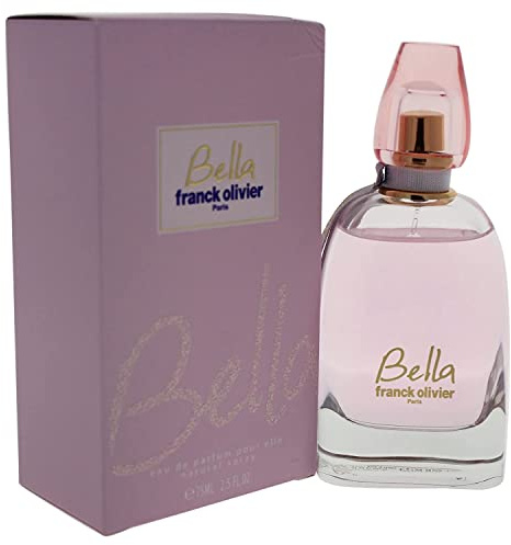 FRANCK OLIVIER PARIS - Bella - Eau de Parfum Femme - Parfum Floral, Fruité - Notes de Framboise, Litchi, Rose, Muguet - Frais & Délicat - Fabriqué en France - 75 ml