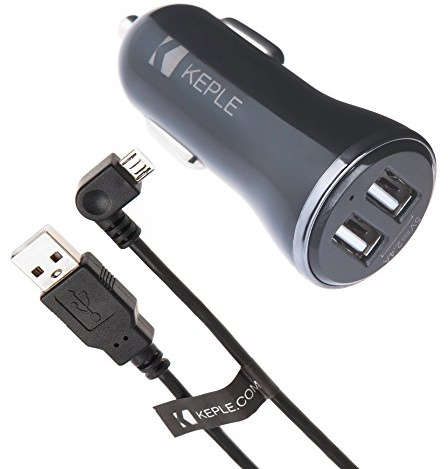 2 Port Kfz-Ladegerät Kompatibel mit Tomtom Zwei Häfen Auto Zigarette Ladegerät Adapter + 1m Rechter Winkel Micro USB Kabel für Tom Tom Sat NAV Via 52, 62, 110, 120, 125, 130, 135, 180, 220, 225, 260