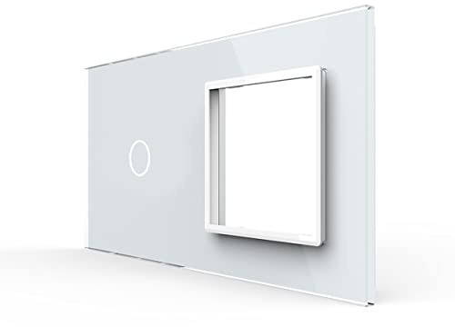 Livolo - Marco de cristal para enchufe e interruptor de luz VL-C7-C1/SR-11-A, color blanco
