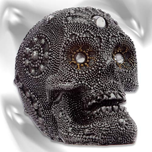 mtb more energy Deko Totenkopf ''Mystic Pearls'' - perlenbesetzter Totenschädel - Höhe 8 cm - Figur Dekoration Fantasy