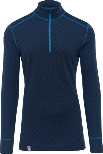 Thermowave Xtreme Merino Sous-vêtements Homme - Sous-vêtements thermiques Homme - T-shirt en laine mérinos ¼ Zip Col roulé Manches longues Évacuation optimale de l'humidité 220 GSM