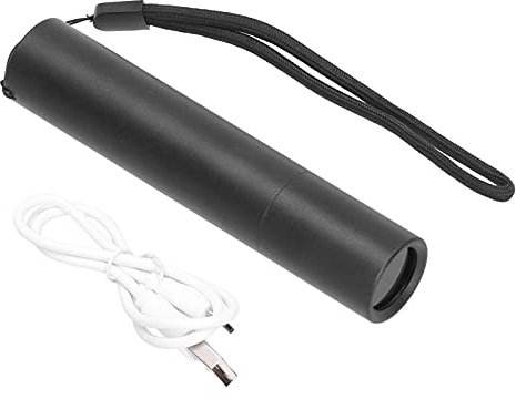 Torcia Ultravioletta, Rivelatore di Denaro Torcia 365nm LED Torcia Ultravioletta Luce Viola Fluorescente Ingresso Uscita USB Ricaricabile Luce UV Torcia Ispezione Tigna(Nero)