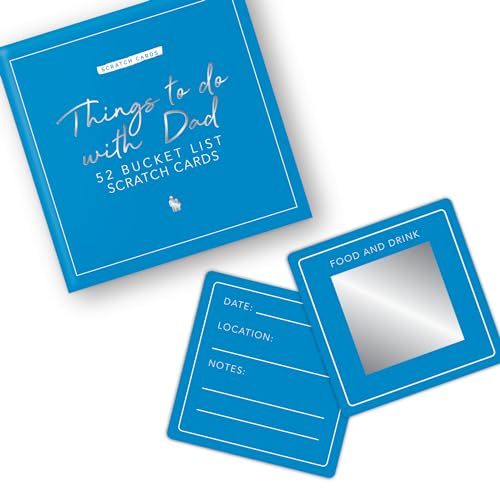 Gift Republic Things to do with Dad Rubbelkarten - 52 interaktive Bucket List Rubbelkarten - Lustiges Geschenk für den Vater zu jedem Anlass - Personalisierte Geschenkkarten