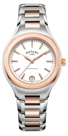 Rotary Kensington damklocka, Lb05107/02 Tvåfärgat roséguld, LB05107-02-AMZUK