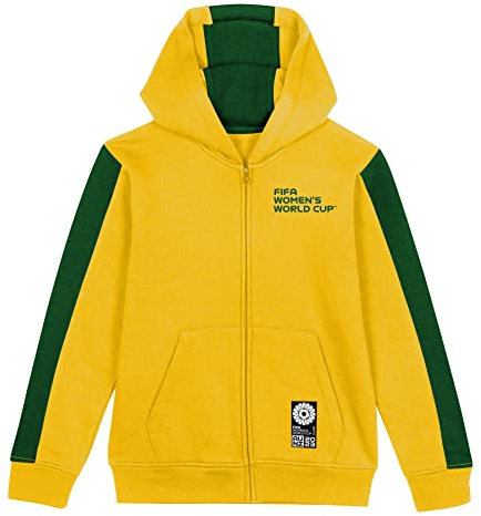 FIFA Official 2023 Women's Football World Cup Youth Team Zipped Hoodie, Australia, Gold, 8-10 years