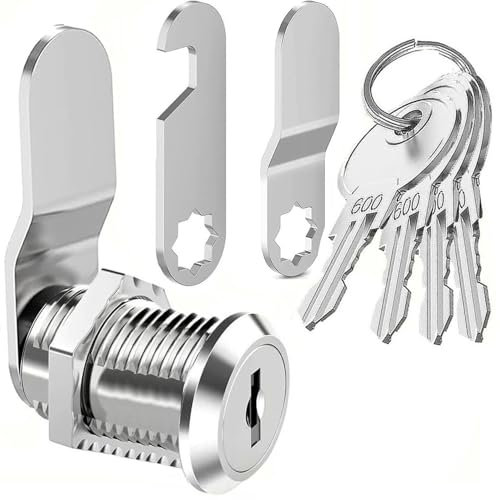 Litensh Mailbox Lock con 4 chiavi, Serratura Armadietto, Cabinet Cam Lock, Letterbox Lock, Cassetti Lock, Dresser Lock, Armadio Door Lock, Mobili Lock Lock (16MM)