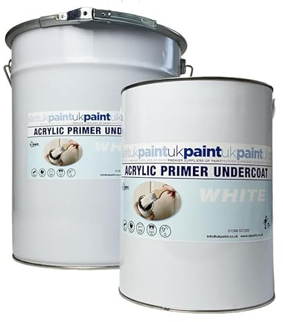 UK PAINT 5 Litres - Acrylic Primer Undercoat - White