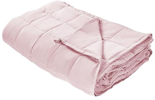 Beliani Gewichtsdecke mit Glasperlen kleine Kammern 135 x 200 cm 8 kg rosa modern Nereid