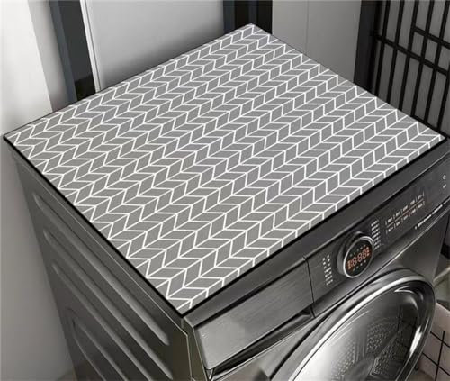 Morbuy Waschmaschinenauflage rutschfest Modern Schlicht Saugfähig Waschmaschine Abdeckung Weiche Zuschneidbare Waschmaschinenabdeckung für Trockner, Kühlschrank (Grau,60x60cm)