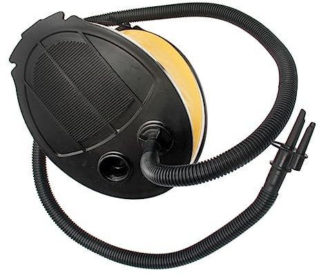 CIYODO Fußpumpe Für Luftmatratze Und Aufblasbares Spielzeug Schneller Doppelventil-inflator Robuste Gelbe Fußluftpumpe Für Schwimmring Und Outdoor-Einsatz