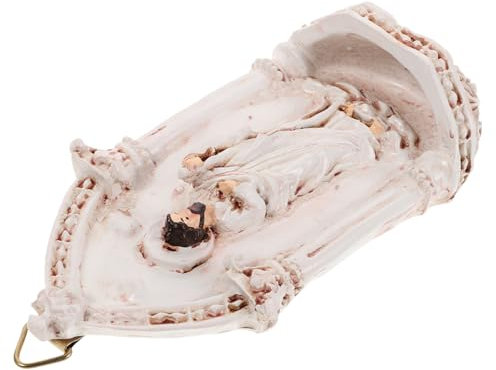 Cabilock Sacred Heart of Jesus Catholic Statue Holy Water Font Rosary Holder Religious Sculpture Artisan Craftsmanship