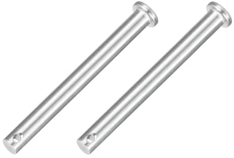 QUARKZMAN 2Pcs M8 x 80mm Pasadores de Horquilla de Un Solo Orificio, Pasadores De Horquilla De Cabeza Plana De Acero Inoxidable 304 Para Cerradura De Remolque, Equipo Industrial