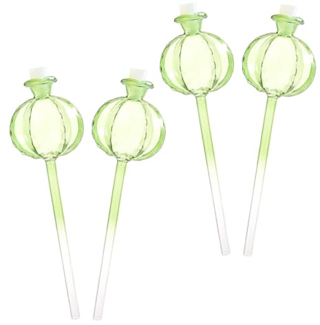 Toyvian 4 pièces Lot de Boules Arrosage Plantes Intérieur Forme Cactus Verre Transparent Système Irrigation Automatique Pratique Auto-arrosage pour Pots et Plantes Suspendues