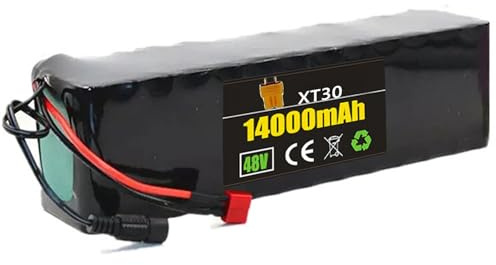 48V14Ah Elektrofahrräder Akku 13S2P E-Bike Akku Pack Mit 54,6 V 2 A Ladegerät 48V Rollerbatterie Für 700W 500W 300W Elektrofahrrad-Scooter-Motor XT30 Plug,48V 14Ah