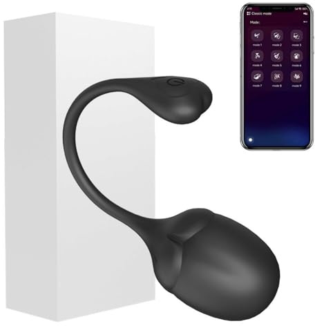 Qhysin Mini Vibration für Frauen Dildo Vibrator mit 9 Vibrationsmodi Vibratorensets für Frauen Klitoris G Punkt Sex Spielzeug für die Paare Anal Vibratoren mit APP Fernbedienung Vibro Ei（Schwarz）