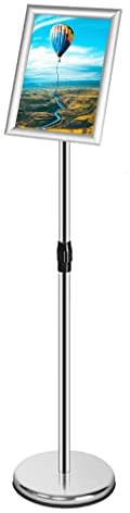 Generisch Displays Schilderständer, Posterständer, Klapprahmen-Schilderständer, Verstellbarer Aluminium-Display-Menühalter, Bodenständer für Hochzeits-/Werbe-/Verkaufsdisplays (Farbe: Weiß,