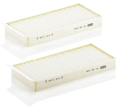 MANN-FILTER CU 22 009-2 Innenraumfilter/Kabinenluftfilter (2er Set) - für Pkw + Transporter