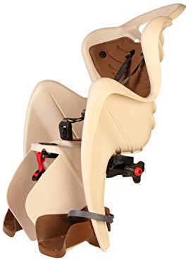Mr Fox - Baksits för cykel - för barn upp till 22 kg, från 3 till 8 år - Fästs till pakethållaren - Beige
