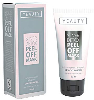 YEAUTY Silver Detox Maske - entfernt Unreinheiten und Mitesser - glättet und erfrischt die Haut - 1x 50 ml
