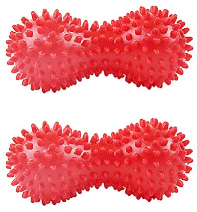 BESPORTBLE 2 Stücke Fußmassage Ball Fußroller Igel Massageball Igelball Roller Massageroller für Yoga Fitness Muskel Körper Fuß Schmerzlinderung Plantarfasziitis Entspannung