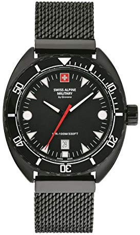 Swiss Alpine Military Herren Uhr Analog Quarz 7066.1177SAM Edelstahl