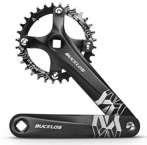 BUCKLOS Mountain Bike Crankset Single Speed Square Taper MTB Crank 170mm