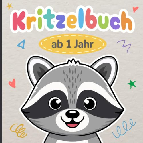 Kritzelbuch ab 1 Jahr: Erstes dickes Ausmalbuch mit 50 tollen Motiven zum Kritzeln, Ausmalen und Lernen der ersten Gegenstände für kreative Kinder