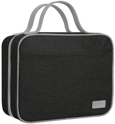 IDEATECH Faltbare Reise Waschtasche Kosmetiktasche, wasserdichte Kulturbeutel Damen Herren mit Doppelter Reißverschlussöffnung zum Aufhängen