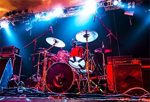 Renaiss 2.5x1.8m Konzert Fotografie Hintergrund Bühne Band Rock Musik Aufführen Kulisse Bar Drum Party Dekoration Erwachsenen Portrait Fotokabine Videoaufnahme Studio Requisiten Vinyl Tapete