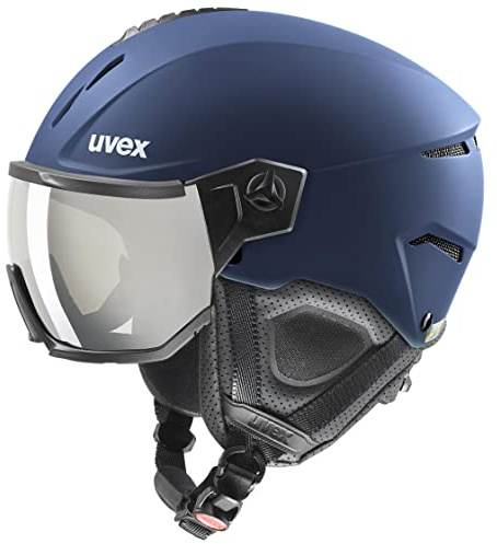 uvex Instinct Visor - robuster, stylischer, optimal belüfteter Skihelm mit beschlagfreiem Visier für Damen und Herren - Navy matt - 56-58 cm